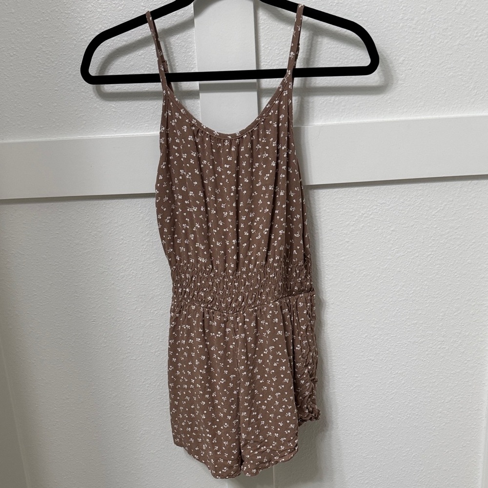 Abercrombie Kids Brown Floral Romper